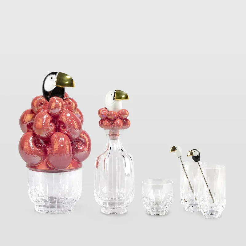 Toucan Tall Crystal Glass