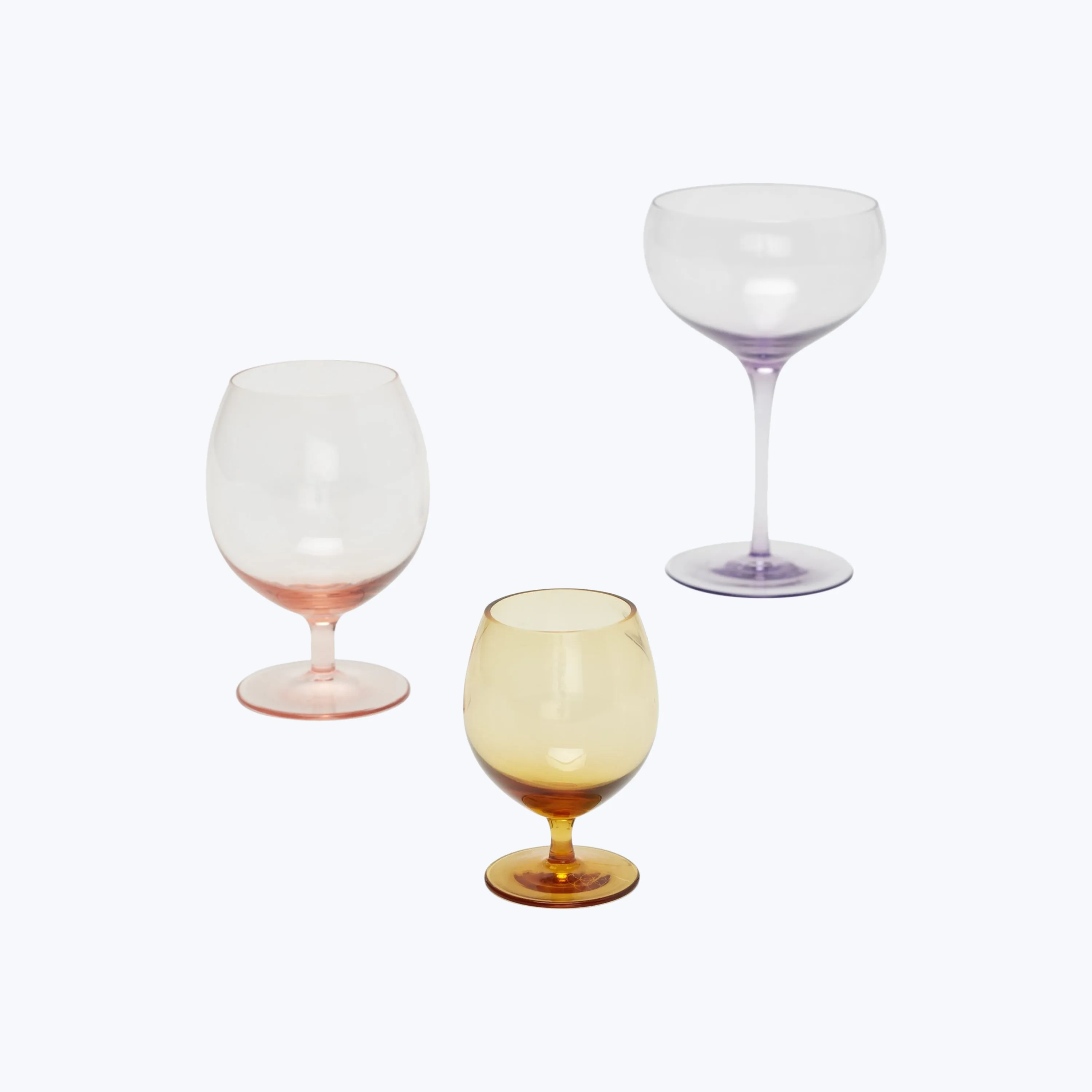 Vintage Champagne Coupe, Amethyst
